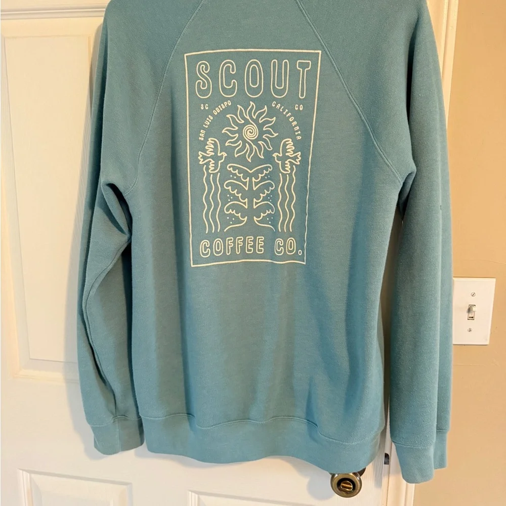 Scout Coffee Teal Crewneck Sweatshirt - Picture 2 of 3